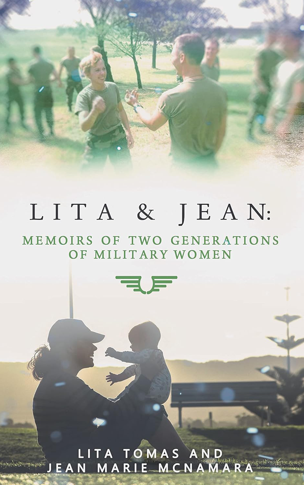 Mother and daughter military women standing side by side, symbolizing strength, resilience, and their shared journey through service and survival.
